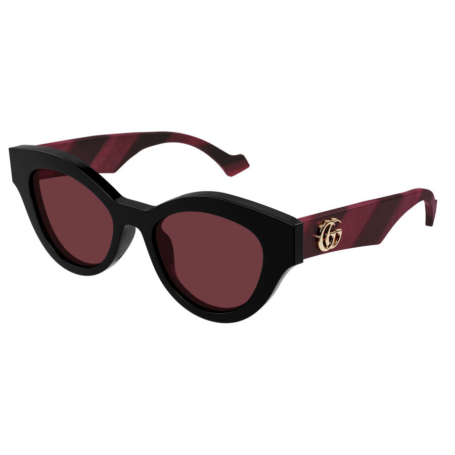 GG0957S-005 51 BLACK BURGUNDY RED