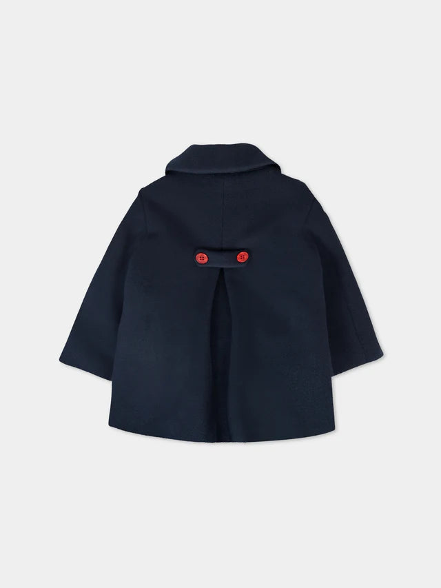 Manteau bleu pour bébé garçon avec logo