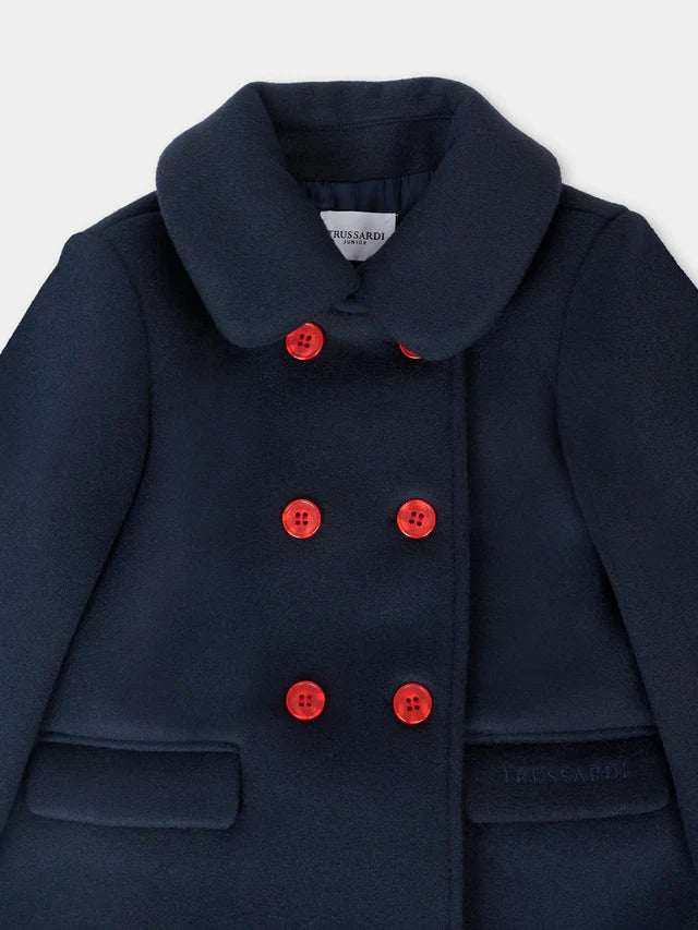 Manteau bleu pour bébé garçon avec logo