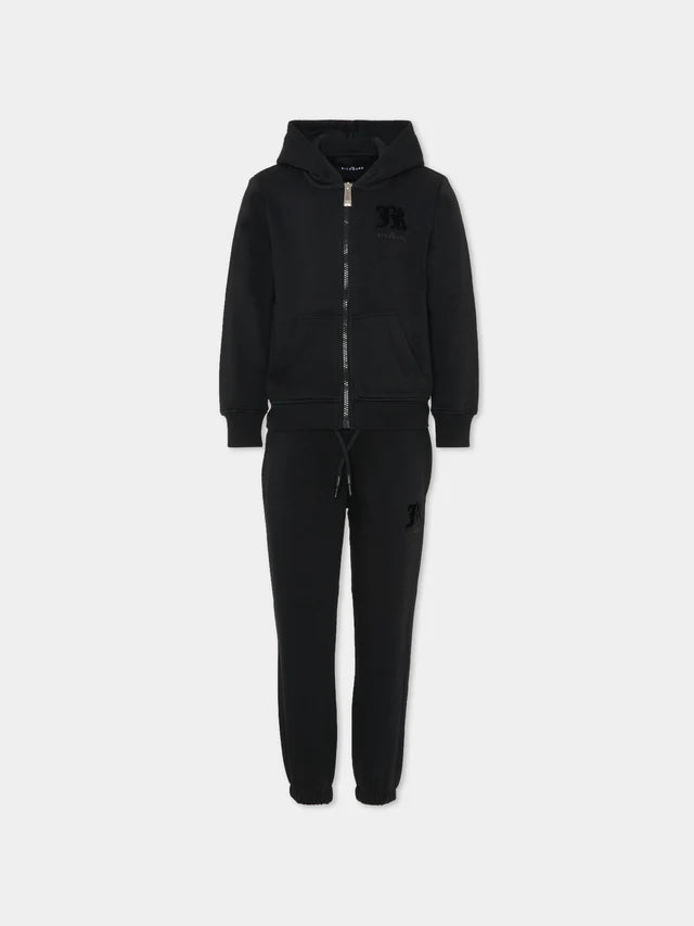 Ensemble violet pour garçon avec logo