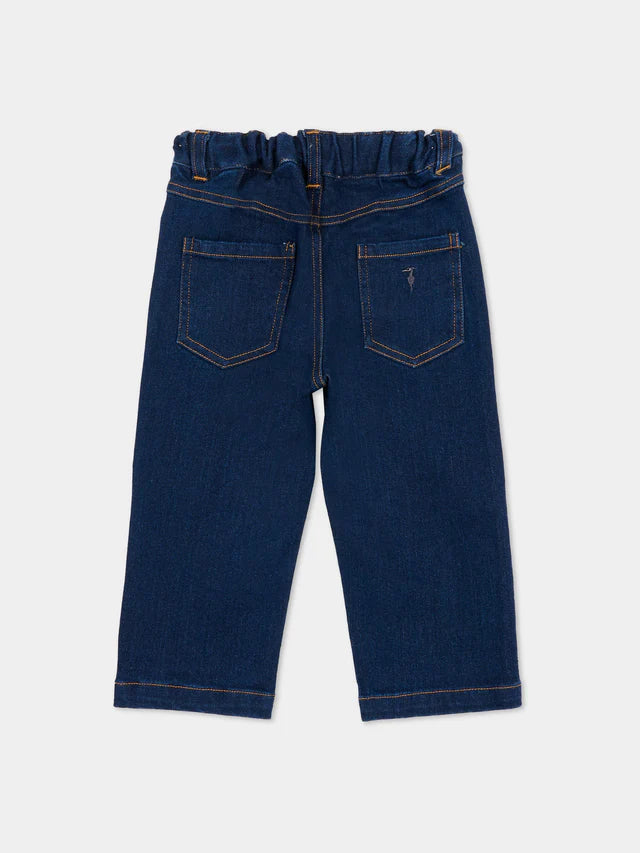 Jean en denim pour bébé fille avec logo