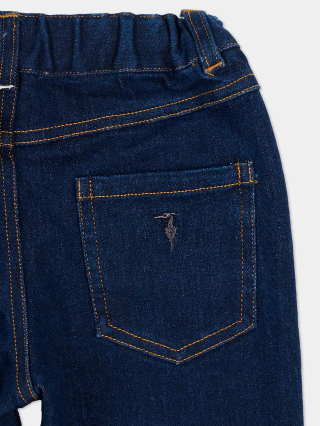 Jean en denim pour bébé fille avec logo
