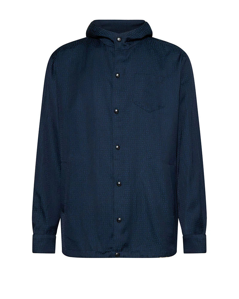 Chemise à capuche Richmond X Monogram indigo