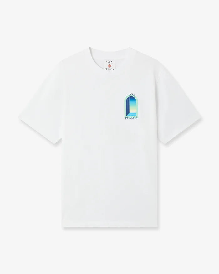 T‑shirt CASABLANCA  BLANC et vert menthe L’Arche