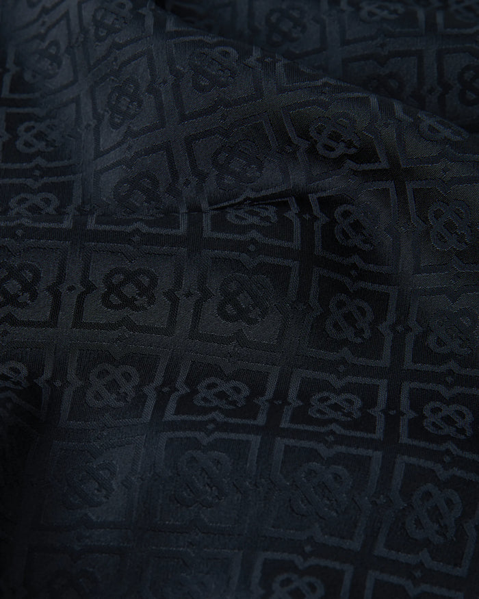 Polo à manches courtes et col en maille bleu marine