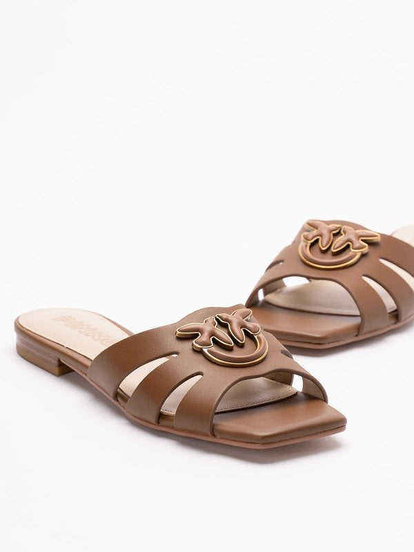 Mules PINKO  en cuir à logo Love Birds