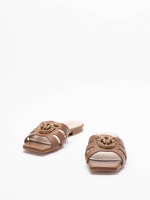 Mules PINKO  en cuir à logo Love Birds