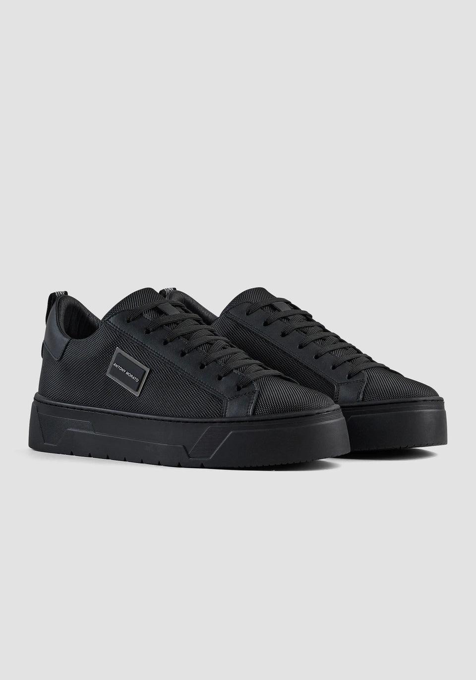 SNEAKER METAL « BOLD » EN NYLON ET CUIR
