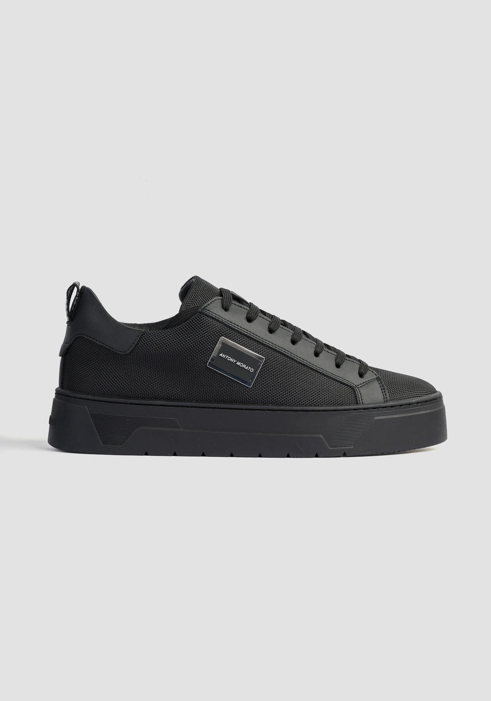 SNEAKER METAL « BOLD » EN NYLON ET CUIR