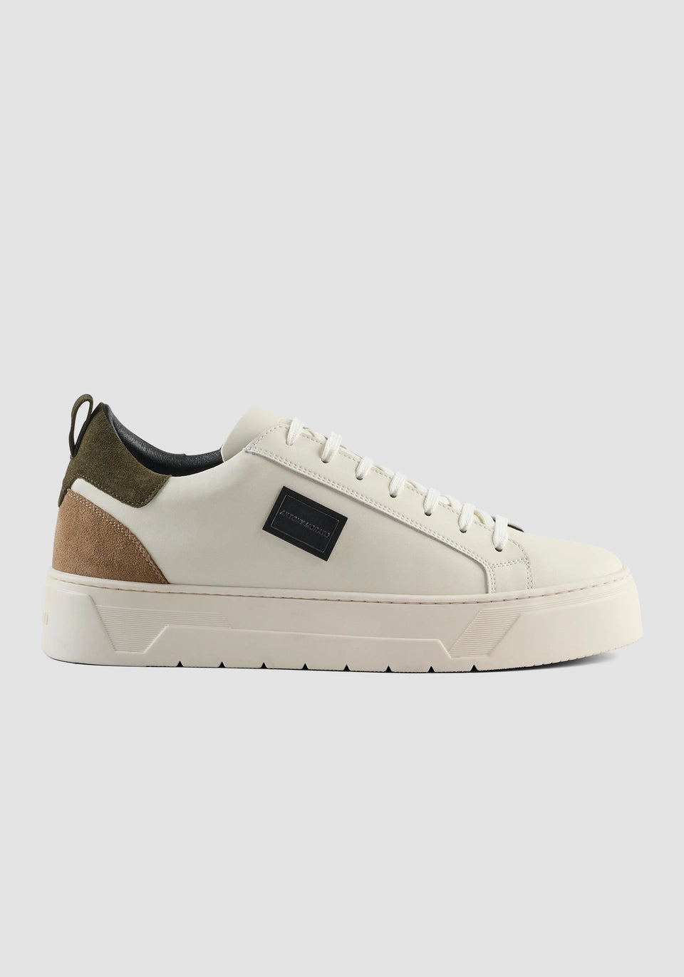 SNEAKER METAL « BOLD » MIX EN CUIR