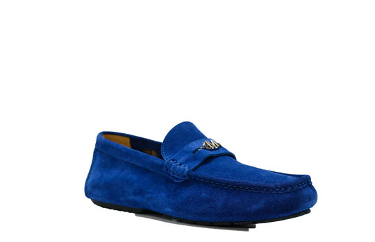 Moreschi Men's Blue Suede Loafer 44397