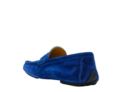 Moreschi Men's Blue Suede Loafer 44397