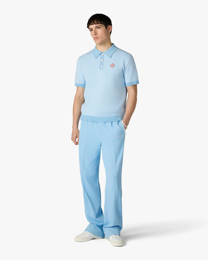Pantalons Casablanca Paris Pantalon casablanca de survêtement en piqué bleu clair