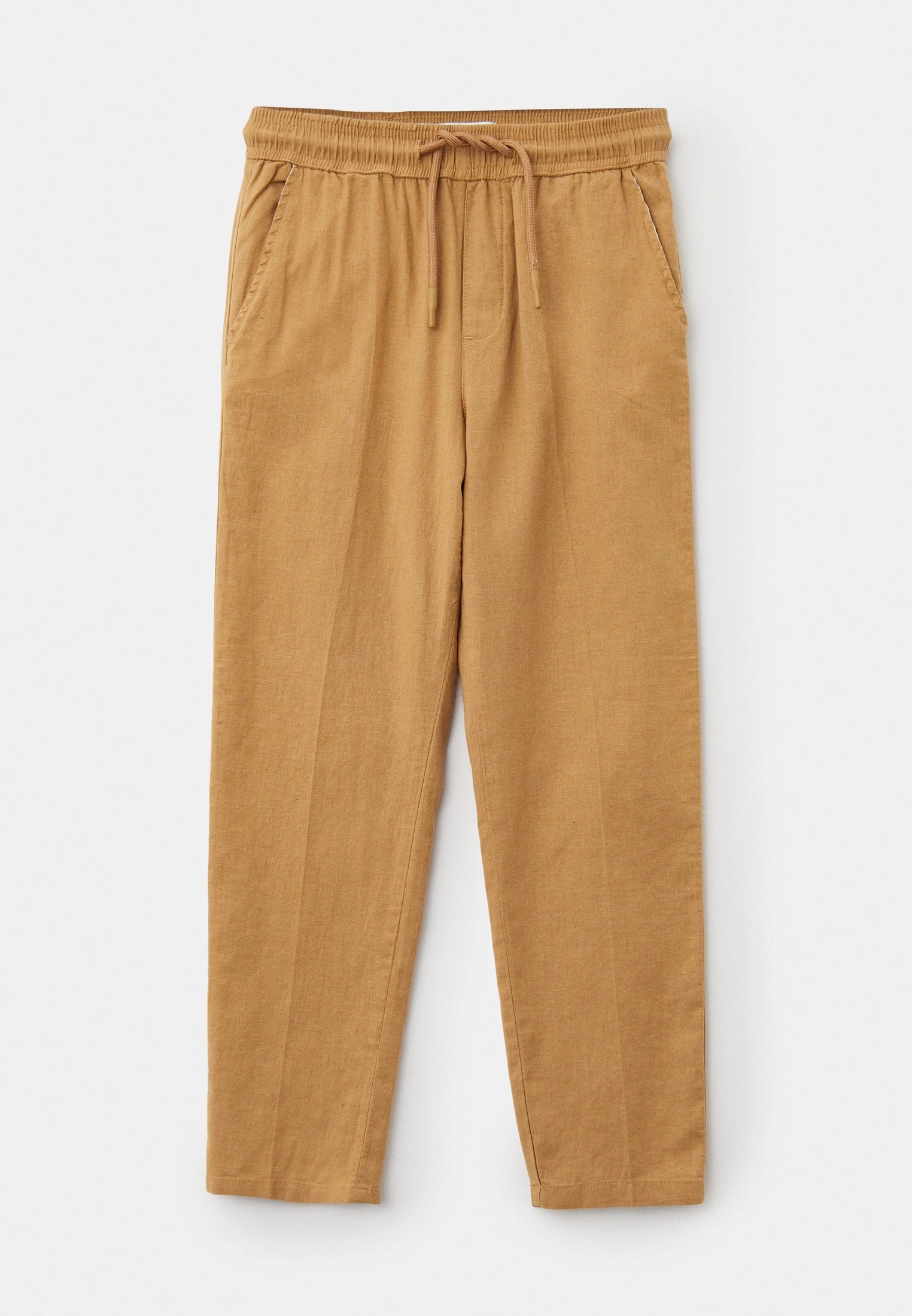 Pantalon en coton bleu marine Trussardi pour garçon avec mini logo au dos