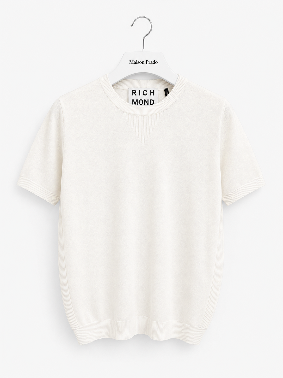 SWEATER RICHMOND MALDI(CREW NECK) BLANC