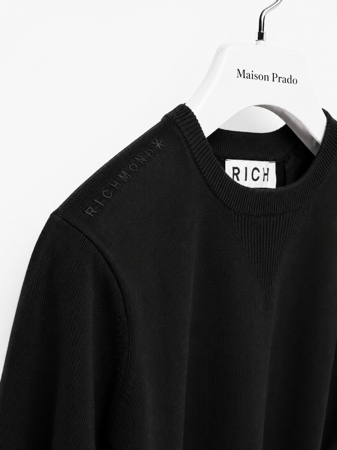 SWEATER RICHMOND MALDI(CREW NECK) NOIR 01
