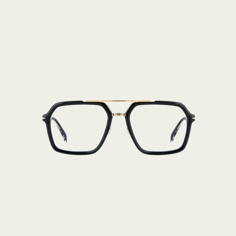 Lunettes de Vue David Beckham DB 7128 - BLACK GOLD - BLUE MIRROR