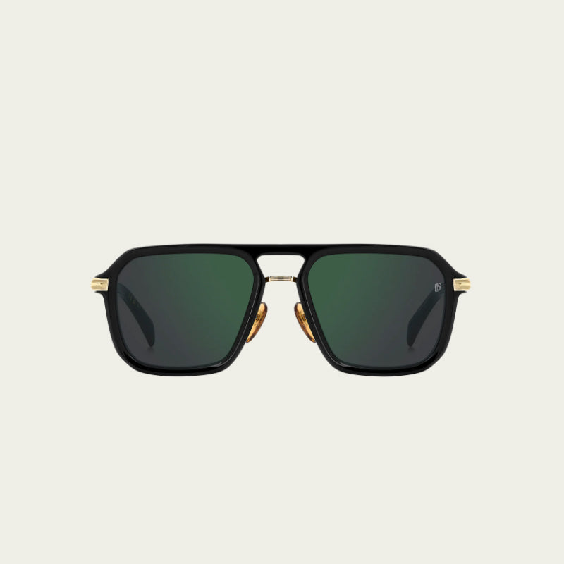 Lunettes de Soleil David Beckham DB 7136/S - BLACK GOLD - GREEN MIRROR