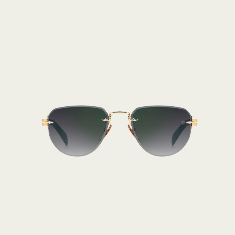 Lunettes de Soleil David Beckham DB 7144/S - GOLD GREEN - GREY SHADED GREEN MIRROR