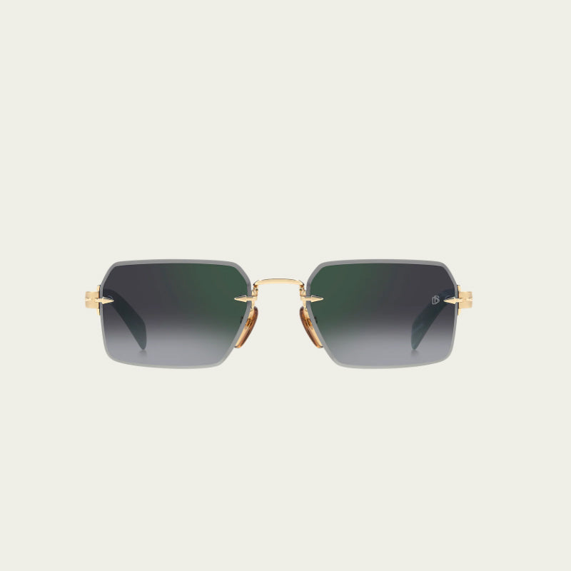 Lunettes de Soleil David Beckham DB 7109/S - GOLD GREEN - GREY SHADED GREEN MIRROR