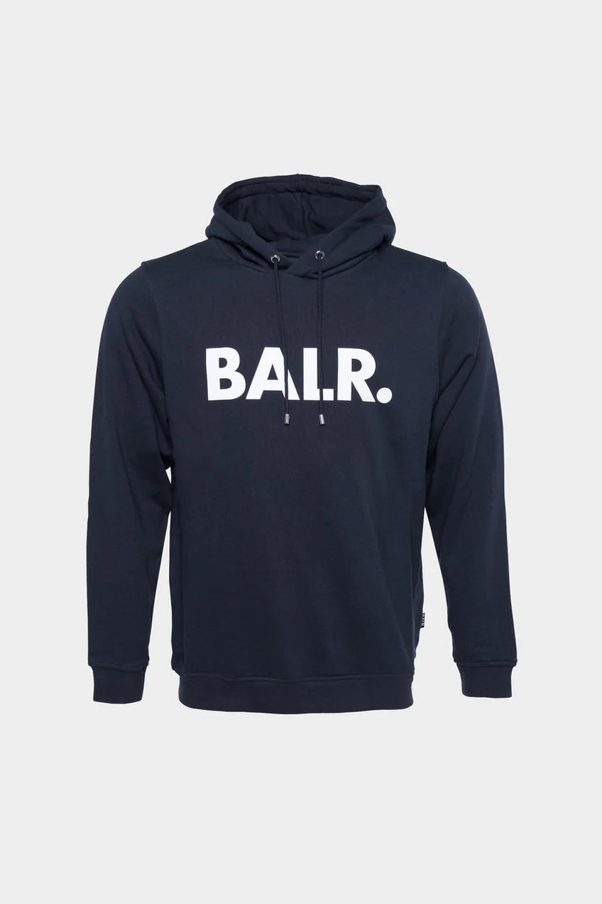 Brand Straight Hoodie Navy Blue