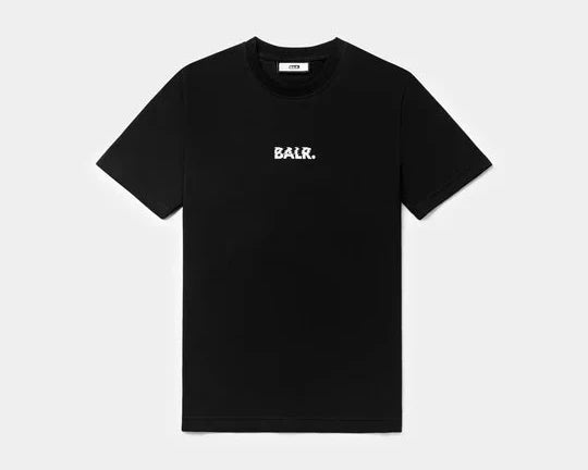 BALR. GLITCH REGULAR FIT T-SHIRT JET BLACK