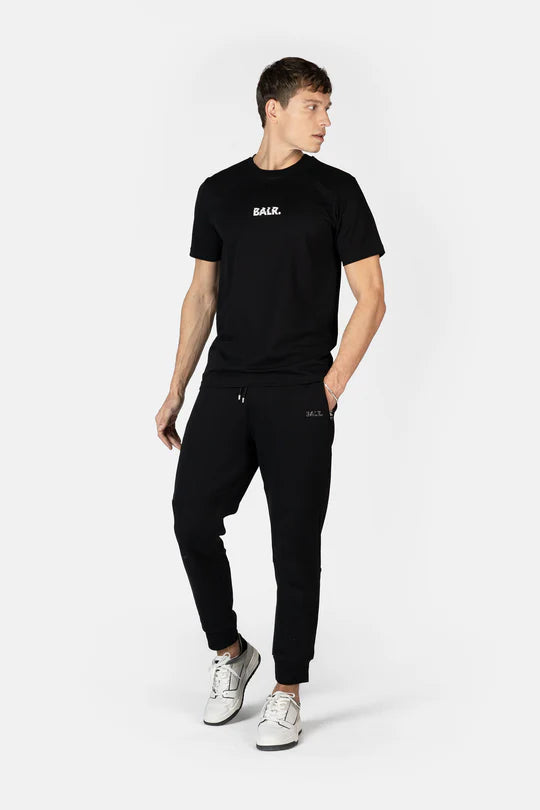 BALR. GLITCH REGULAR FIT T-SHIRT JET BLACK