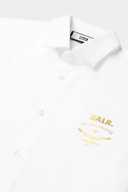 Phillipe Slim Emblem Shirt Bright White