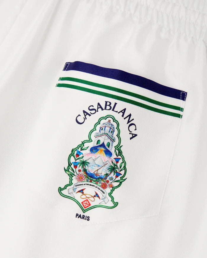Casablanca  Short Casablanca  blanc en soie Hotel Emblem