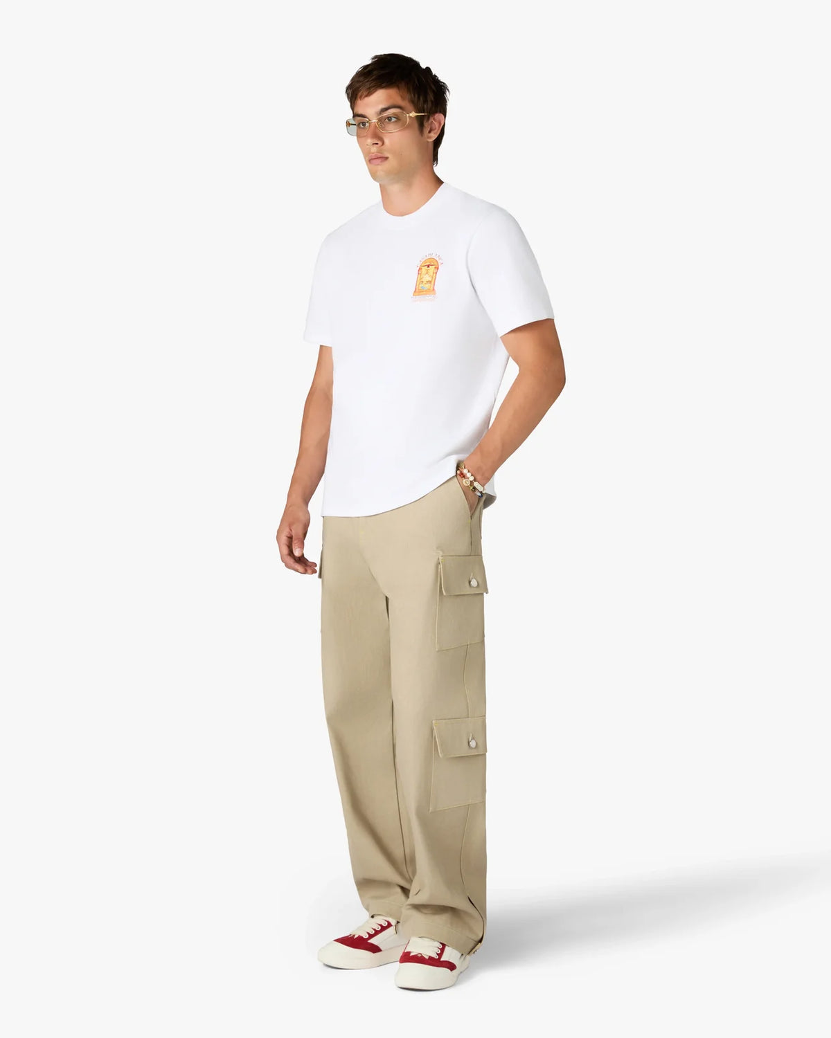 T-shirt Casablanca Hermons Mirage Arch T-shirt blanc maison prado