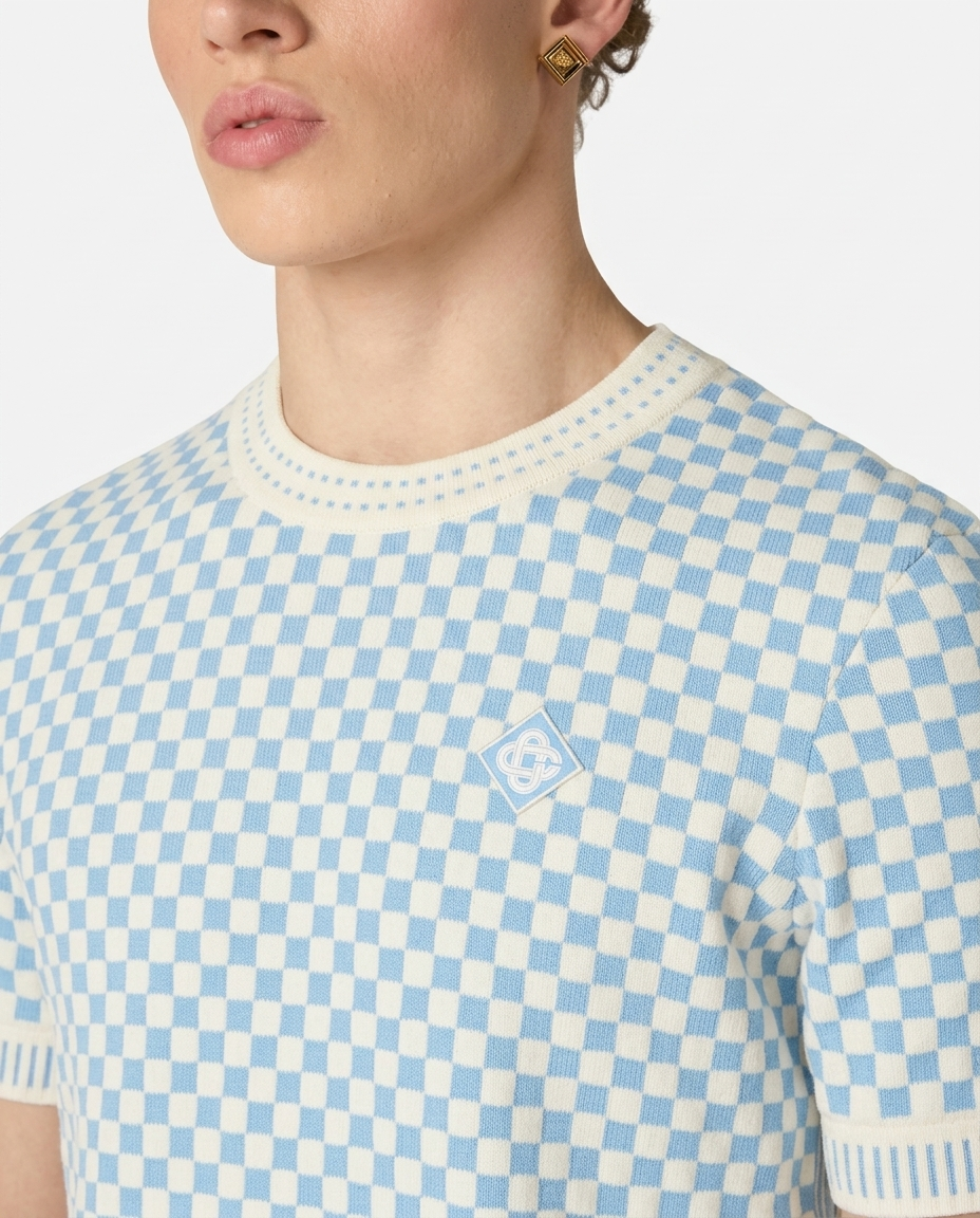 T-shirt Casablanca a carreaux maison prado algerie