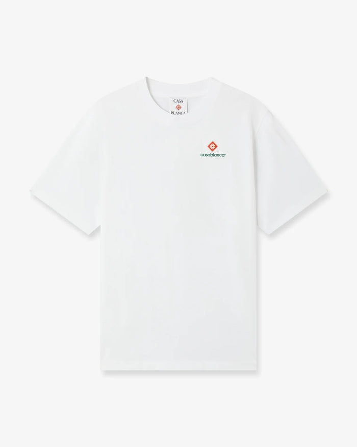 T‑shirt Casablanca à manches courtes blanc style sport
