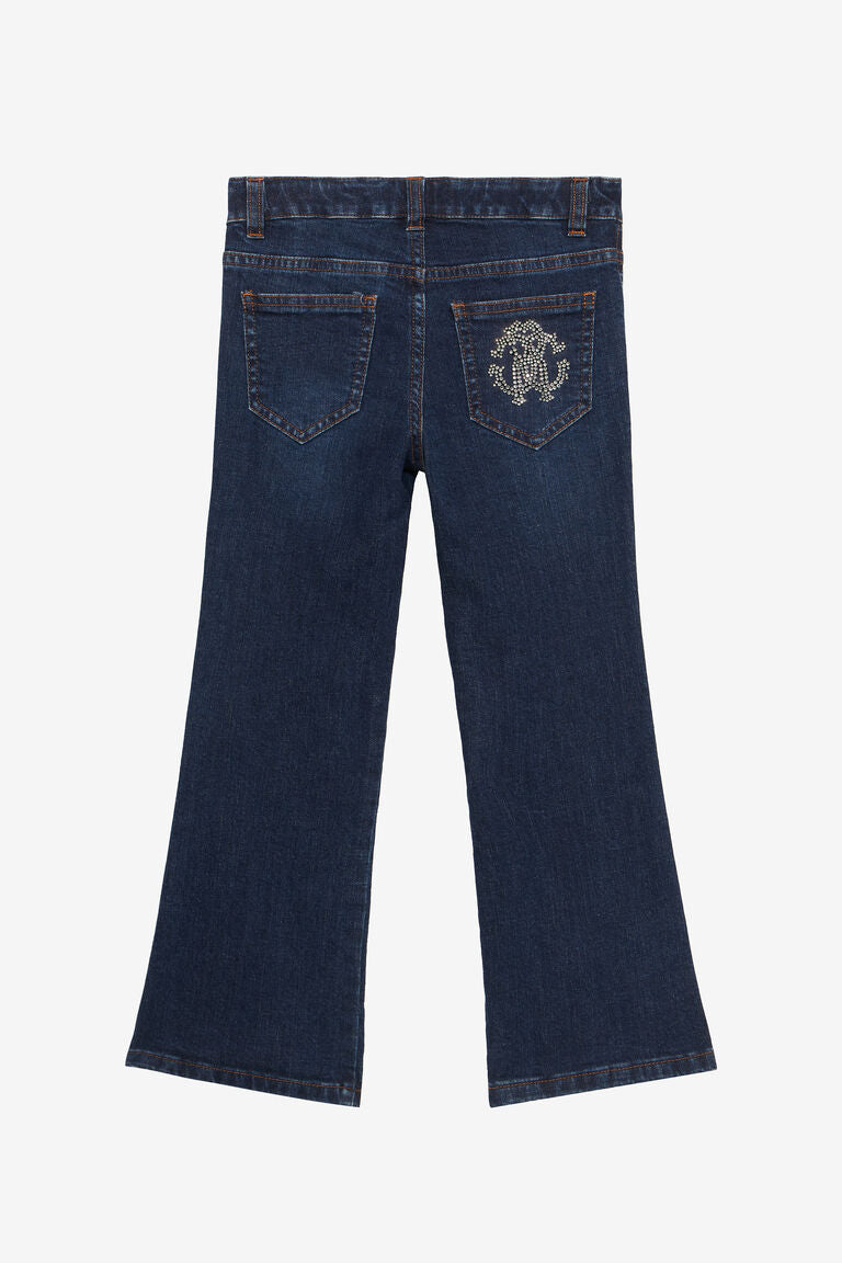 Jean Avec Monogramme RC En Strass