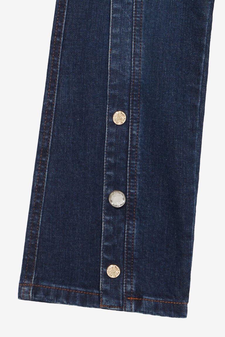 Jean Avec Monogramme RC En Strass