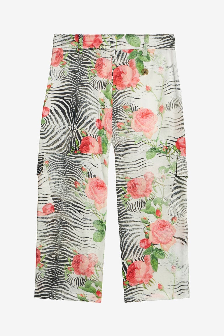 G CARGO FIT PANTSPantalon À Imprimé Mini Zebra Et Roses