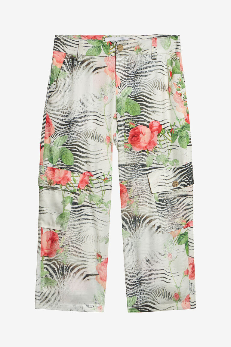 G CARGO FIT PANTSPantalon À Imprimé Mini Zebra Et Roses