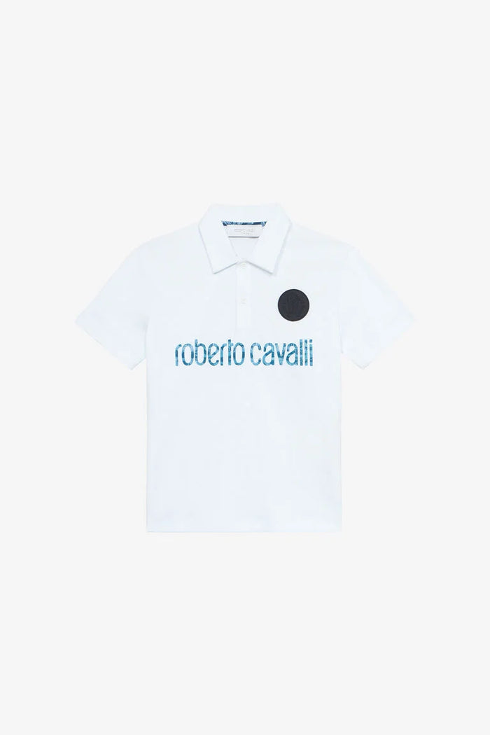 Polo Roberto Cavalli Avec Lettrage Et Écusson