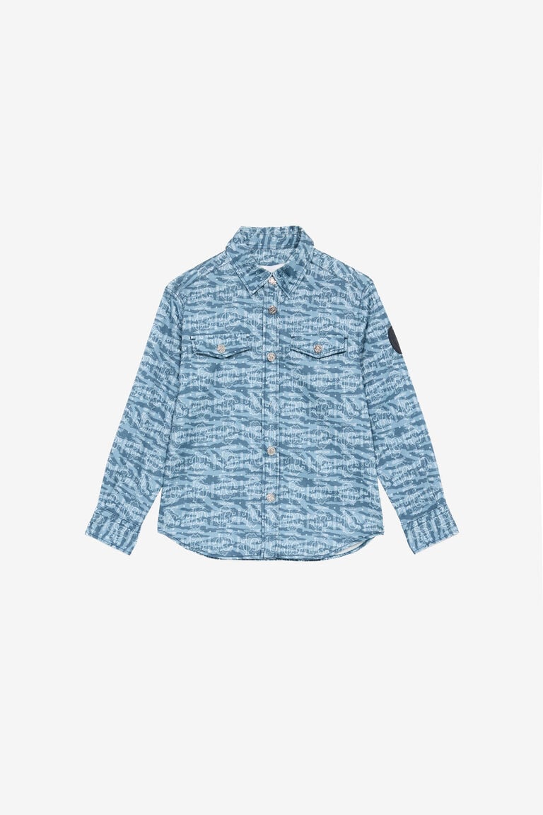 Chemise À Imprimé Tiger Skin Et Écusson