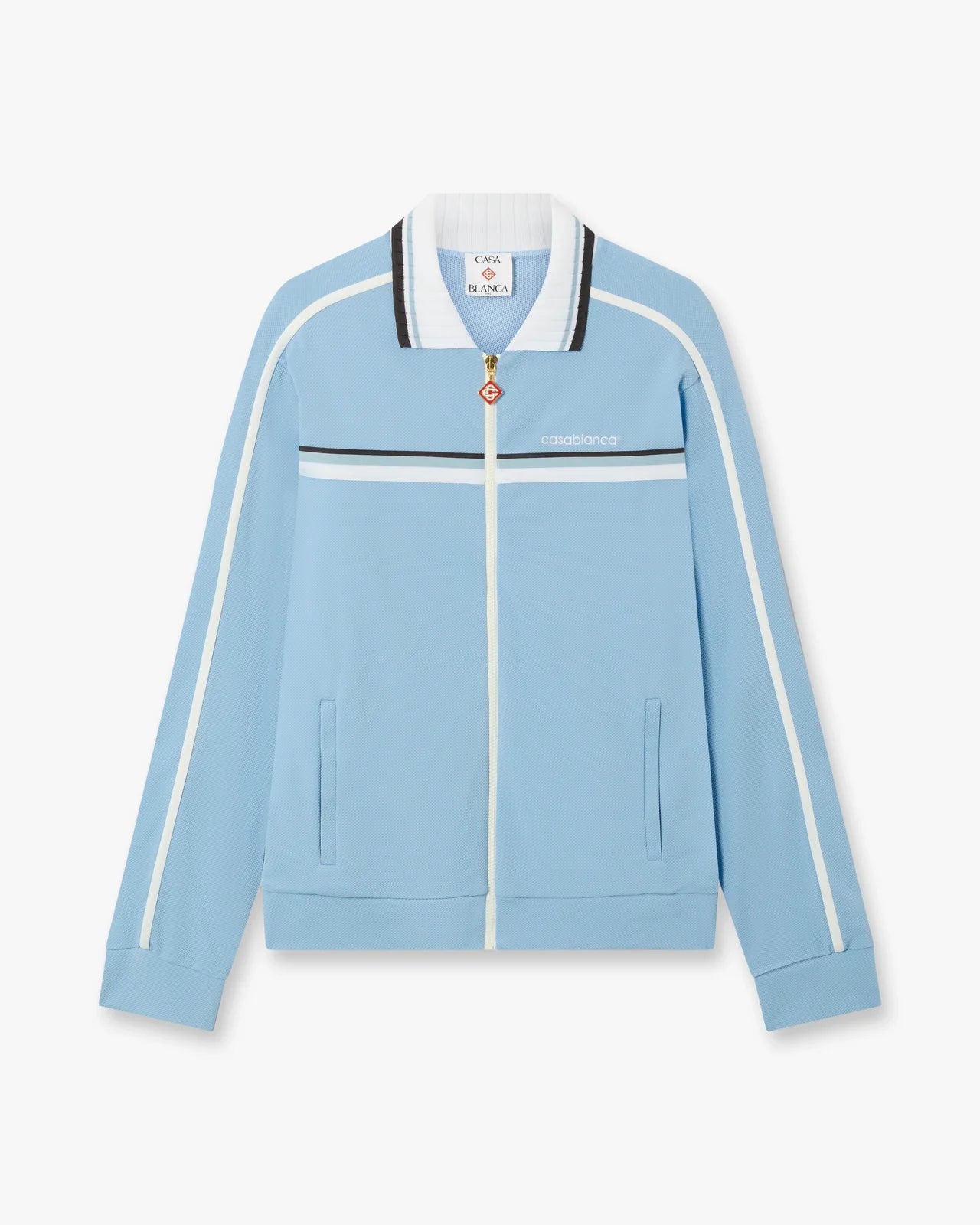 Veste de survêtement casablanca en piqué bleu clair maison prado