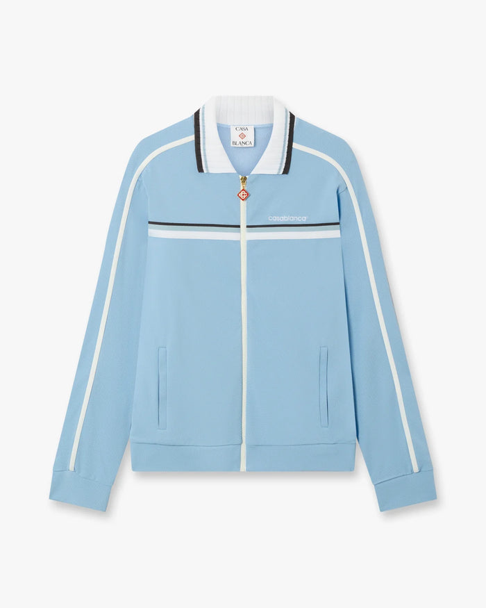 Veste de survêtement casablanca en piqué bleu clair