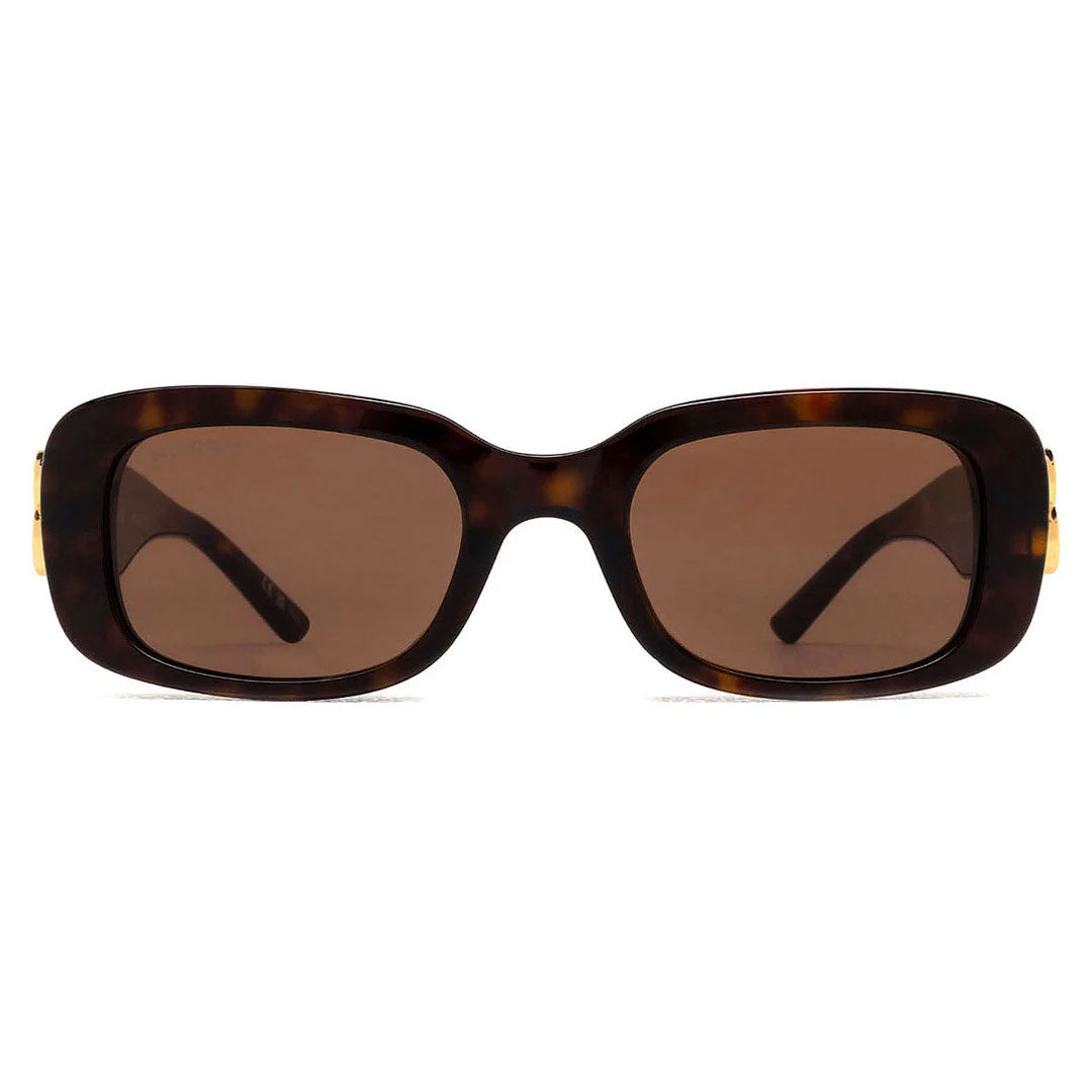 WOMEN'S DYNASTY RECTANGLE SUNGLASSES IN BROWN