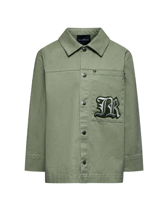 Chemise noire pour garçon avec logo