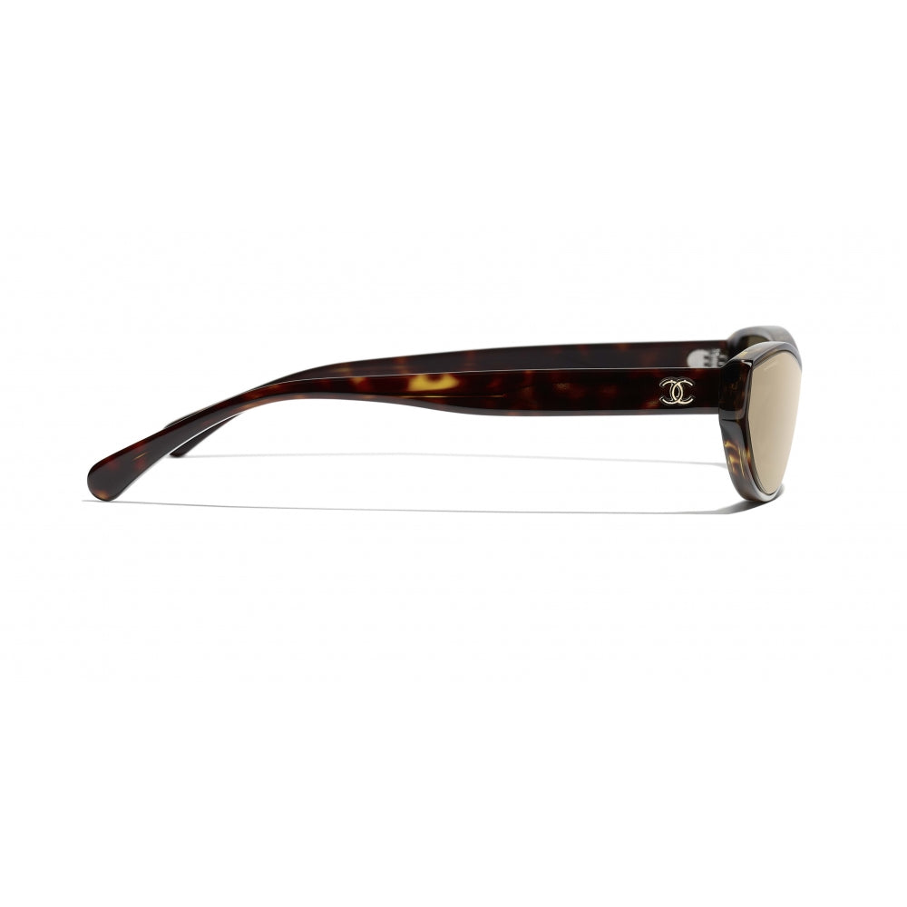 Chanel - Cat Eye Sunglasses - Dark Tortoise Gold