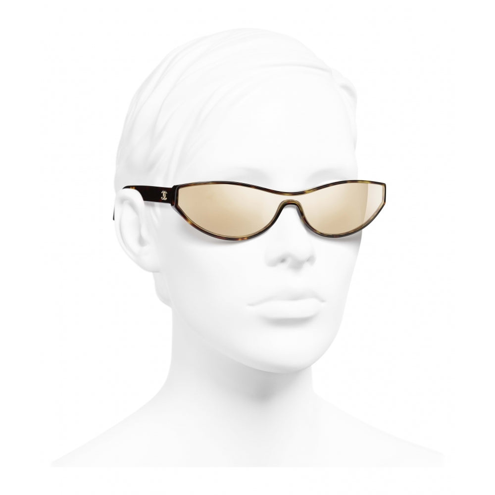 Chanel - Cat Eye Sunglasses - Dark Tortoise Gold