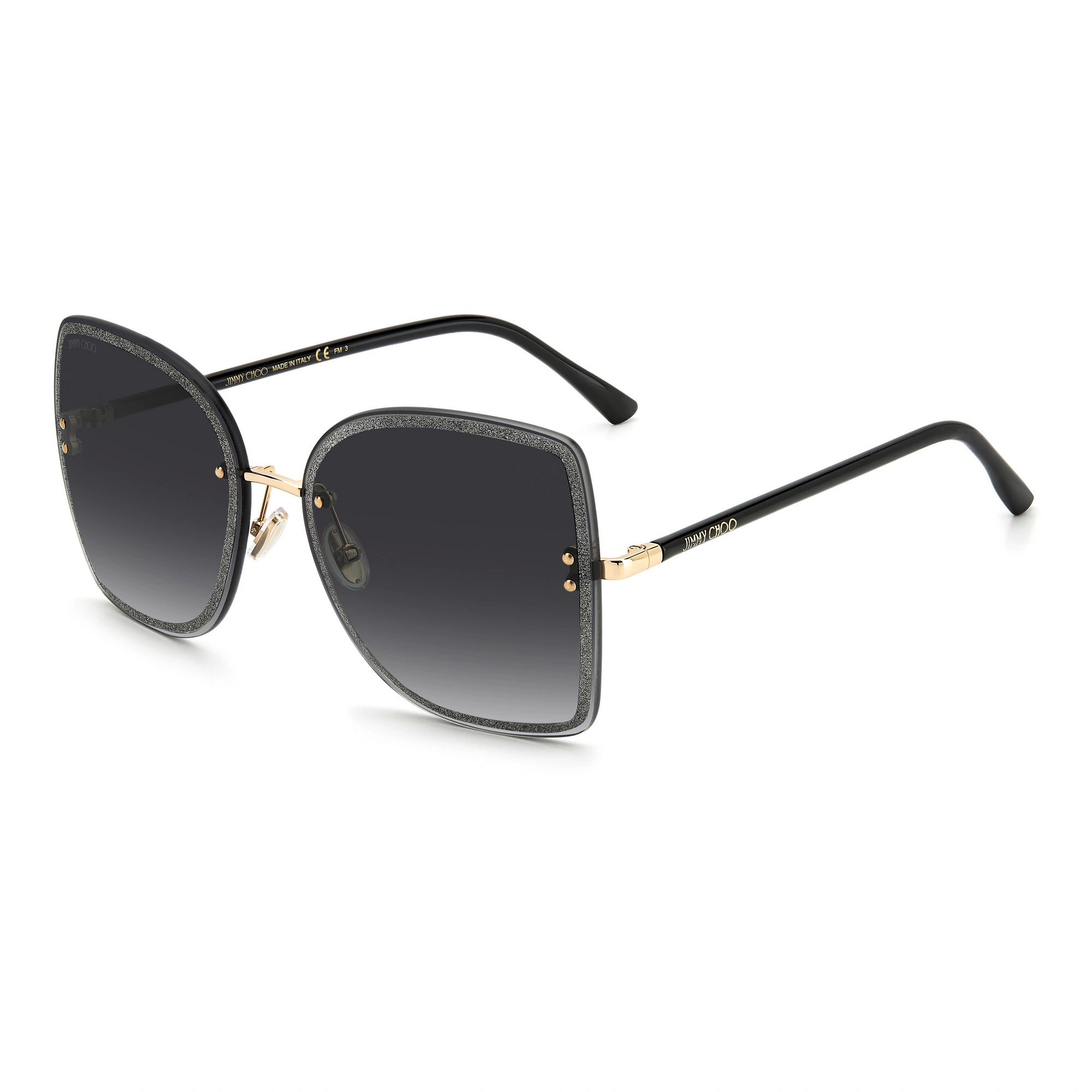 JIMMY CHOO LETI/S - 2M2 9O BLACK GOLD