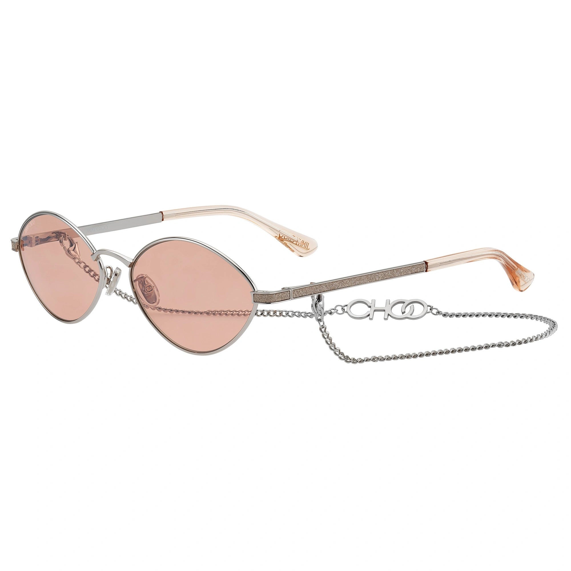 JIMMY CHOO SONNY/S - 9F6 2S TRANSPARENT PEACH PALLADIUM PINK