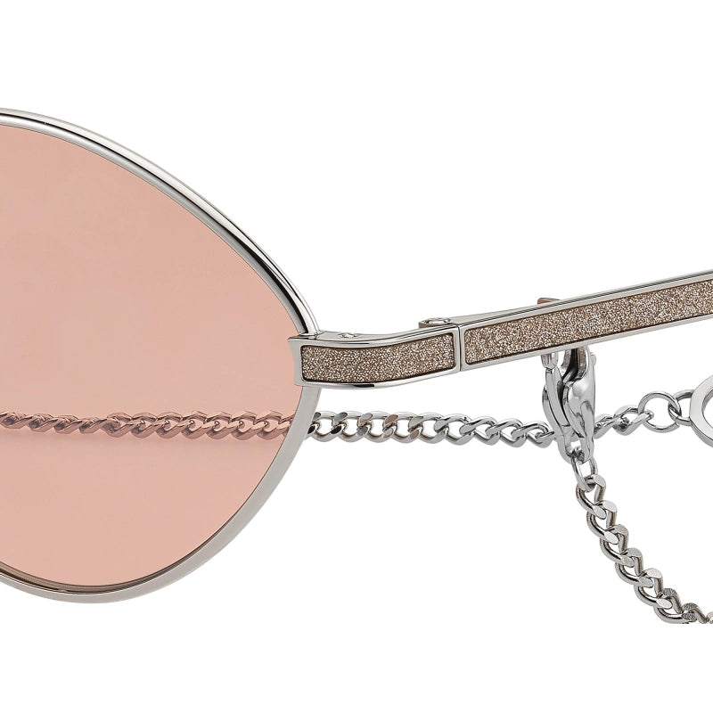 JIMMY CHOO SONNY/S - 9F6 2S TRANSPARENT PEACH PALLADIUM PINK