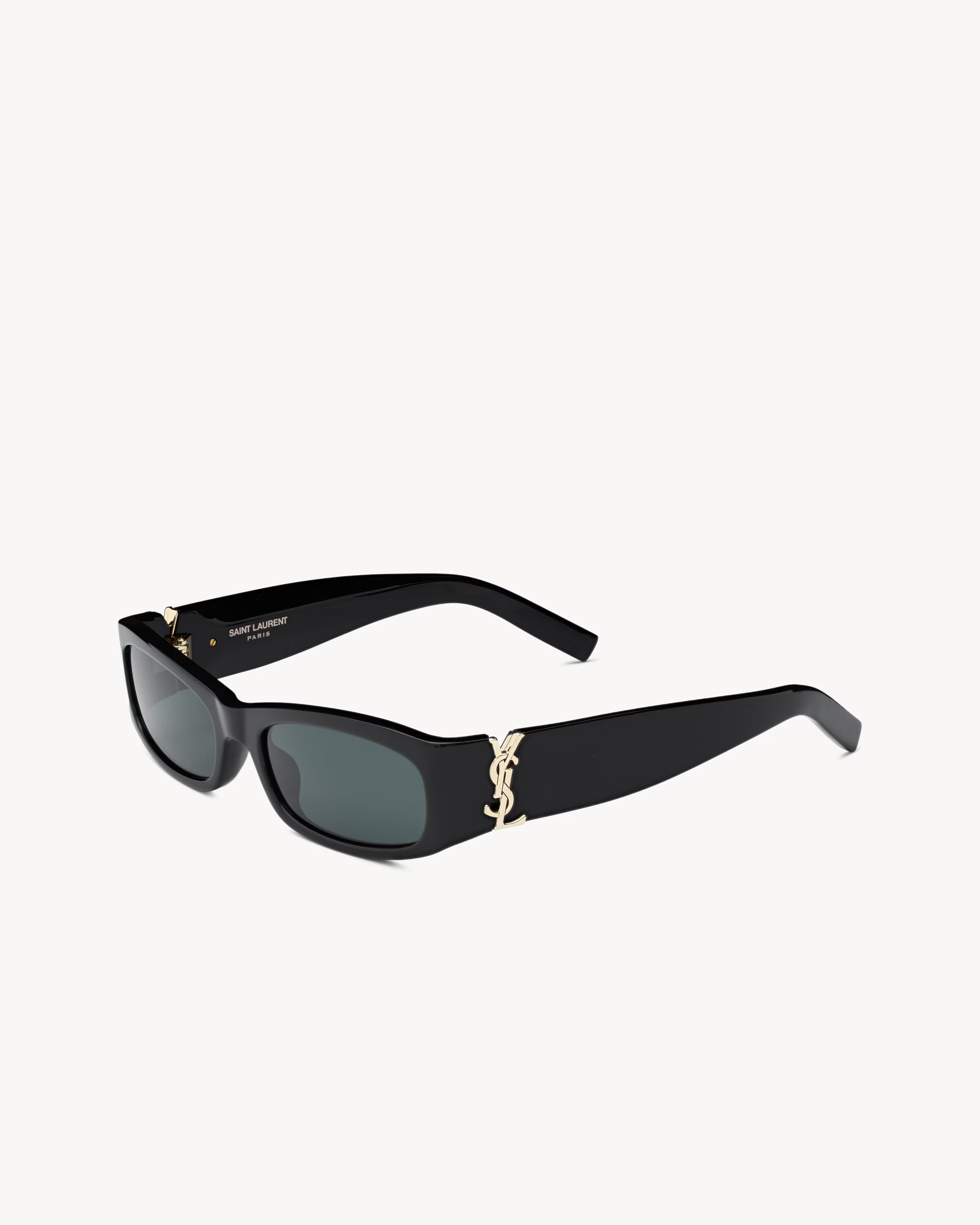 LUNETTES DE SOLEIL RECTANGULAIRES  SAINT LAURENT AVEC MONTURES ALLONGÉES EN ACÉTATE