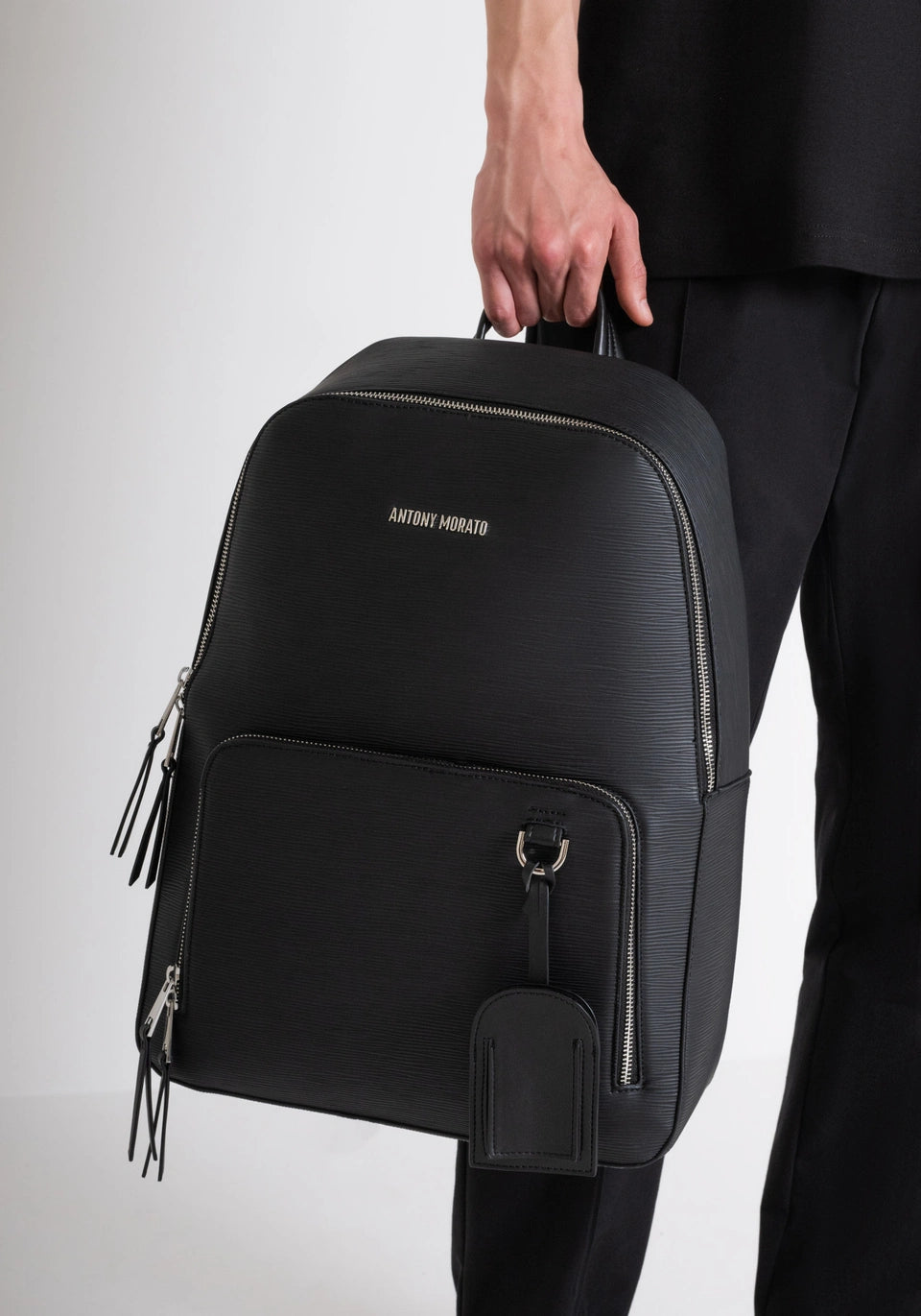 SAC À DOS EN TISSU EFFET LIÉGÉ