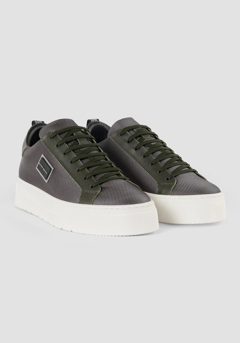 SNEAKER METAL « BOLD » EN NYLON ET CUIR
